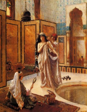 The Harem Bath Arabian painter Rudolf Ernst Oil Paintings